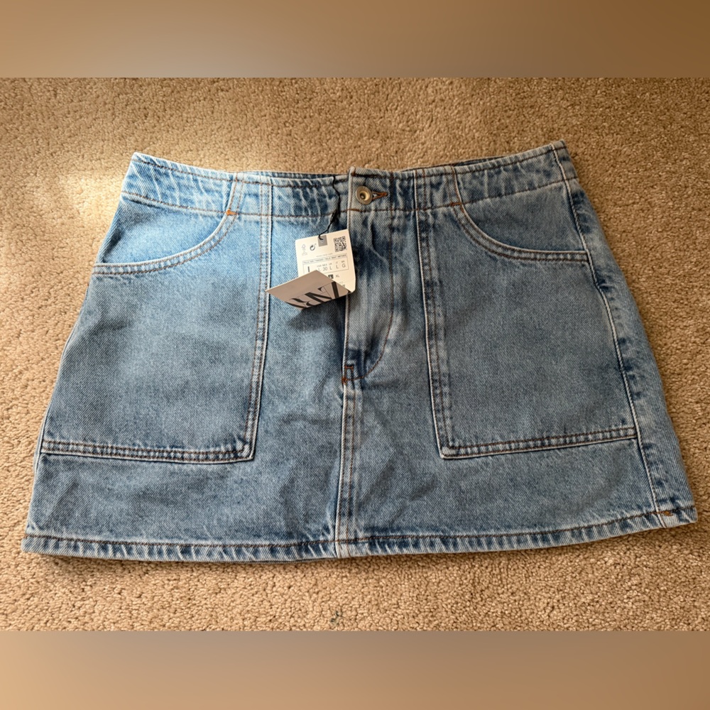Zara Light Blue Denim skirt